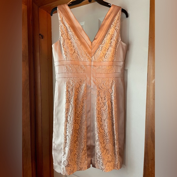 Champagne Lace Cocktail dress - Picture 3 of 9